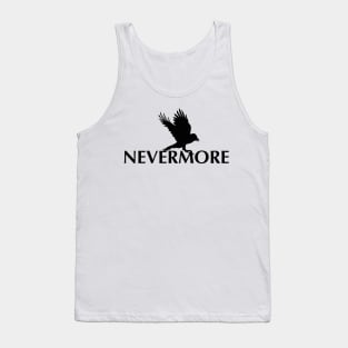 Raven lands on the lettering Nevermore Tank Top